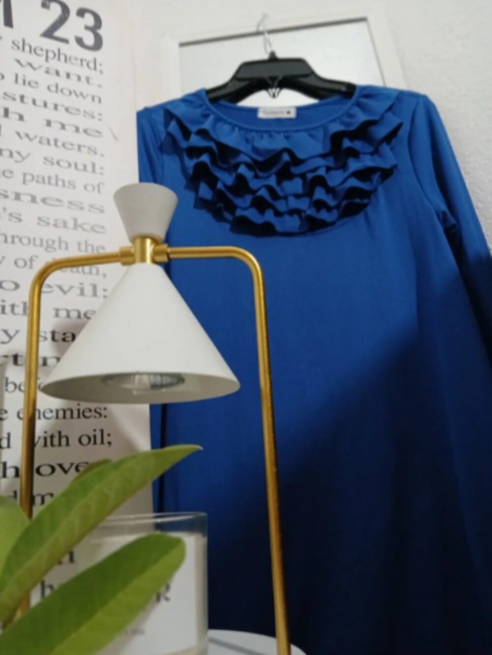 Blue Ruffle Blouse - Picture 4 of 5